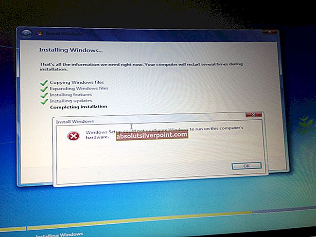 Popravek: namestitev sistema Windows ni mogla konfigurirati sistema Windows za zagon na tej računalniški strojni opremi