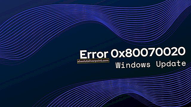 „Windows“ naujinimo klaida 0x80070020