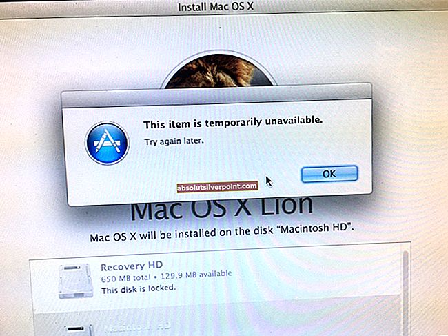 Tämän tuotteen korjaaminen ei ole väliaikaisesti käytettävissä MacOS: n tai OS X: n uudelleenasennuksen jälkeen