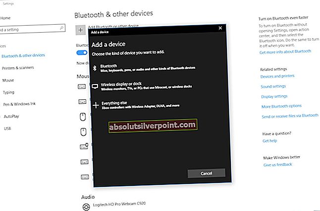 NUSTATYTI: „Bluetooth“ nėra veiksmų centre „Windows 10“