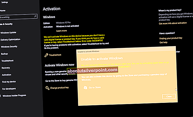 Jak opravit chybu aktivace systému Windows 10 0xc0020036